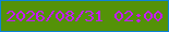 文字の大きさ：5、枠の色：0c82d8、背景の色：549208、文字の色：c61aff 無料ブログパーツのブログ時計