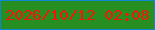 文字の大きさ：5、枠の色：0c87d4、背景の色：278f21、文字の色：fa1406 無料ブログパーツのブログ時計