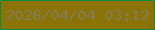 文字の大きさ：2、枠の色：0c8944、背景の色：8b7304、文字の色：817c58 無料ブログパーツのブログ時計