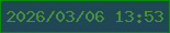 文字の大きさ：1、枠の色：0c8a0e、背景の色：204854、文字の色：498e41 無料ブログパーツのブログ時計