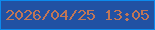 文字の大きさ：5、枠の色：0c8aec、背景の色：2151a3、文字の色：c17657 無料ブログパーツのブログ時計