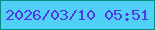 文字の大きさ：1、枠の色：0c8b85、背景の色：50d0f5、文字の色：5138e7 無料ブログパーツのブログ時計