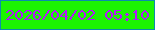 文字の大きさ：1、枠の色：0c8cac、背景の色：1cf402、文字の色：b417fb 無料ブログパーツのブログ時計