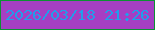 文字の大きさ：4、枠の色：0c9134、背景の色：a53fc3、文字の色：219eea 無料ブログパーツのブログ時計