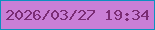 文字の大きさ：5、枠の色：0c91bf、背景の色：ca7fd6、文字の色：7b2c75 無料ブログパーツのブログ時計