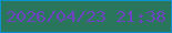 文字の大きさ：5、枠の色：0c93cf、背景の色：2a765d、文字の色：6f44c0 無料ブログパーツのブログ時計