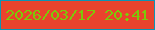文字の大きさ：2、枠の色：0c94b4、背景の色：e9432d、文字の色：7cca08 無料ブログパーツのブログ時計