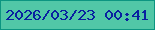 文字の大きさ：5、枠の色：0c9581、背景の色：51c7a7、文字の色：0920a0 無料ブログパーツのブログ時計