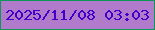 文字の大きさ：5、枠の色：0c9658、背景の色：b27aca、文字の色：4100c9 無料ブログパーツのブログ時計