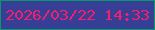 文字の大きさ：4、枠の色：0c966c、背景の色：373e95、文字の色：f1206d 無料ブログパーツのブログ時計