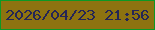 文字の大きさ：1、枠の色：0c9825、背景の色：8d7310、文字の色：242556 無料ブログパーツのブログ時計