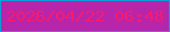 文字の大きさ：2、枠の色：0c9ed8、背景の色：b725ab、文字の色：f91b6c 無料ブログパーツのブログ時計