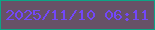 文字の大きさ：3、枠の色：0ca486、背景の色：675167、文字の色：7347f8 無料ブログパーツのブログ時計