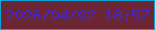 文字の大きさ：1、枠の色：0ca4d5、背景の色：6c2633、文字の色：4228cc 無料ブログパーツのブログ時計