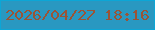 文字の大きさ：3、枠の色：0ca6d6、背景の色：2998c1、文字の色：9a5436 無料ブログパーツのブログ時計