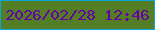 文字の大きさ：3、枠の色：0ca6de、背景の色：537e26、文字の色：6602a5 無料ブログパーツのブログ時計