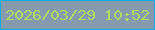 文字の大きさ：5、枠の色：0caae7、背景の色：869aad、文字の色：aedc64 無料ブログパーツのブログ時計