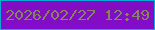 文字の大きさ：2、枠の色：0cacd2、背景の色：810dc4、文字の色：87835f 無料ブログパーツのブログ時計