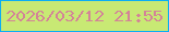 文字の大きさ：3、枠の色：0cadf4、背景の色：c8e974、文字の色：d38398 無料ブログパーツのブログ時計