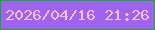 文字の大きさ：2、枠の色：0cb029、背景の色：a063ef、文字の色：f2c3db 無料ブログパーツのブログ時計