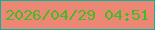 文字の大きさ：2、枠の色：0cb199、背景の色：ec8775、文字の色：45ba27 無料ブログパーツのブログ時計