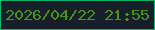 文字の大きさ：2、枠の色：0cb36b、背景の色：191e2b、文字の色：43951c 無料ブログパーツのブログ時計