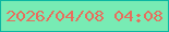 文字の大きさ：4、枠の色：0cb6a2、背景の色：78ebb4、文字の色：e76e5d 無料ブログパーツのブログ時計
