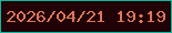 文字の大きさ：2、枠の色：0cb89d、背景の色：210207、文字の色：df7658 無料ブログパーツのブログ時計