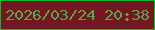 文字の大きさ：1、枠の色：0cb92d、背景の色：731820、文字の色：5da451 無料ブログパーツのブログ時計