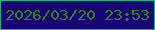 文字の大きさ：3、枠の色：0cb985、背景の色：190475、文字の色：308714 無料ブログパーツのブログ時計