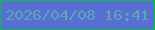 文字の大きさ：5、枠の色：0cbd40、背景の色：576ed3、文字の色：5da5b0 無料ブログパーツのブログ時計