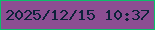 文字の大きさ：5、枠の色：0cbe6a、背景の色：8c4e92、文字の色：0d223a 無料ブログパーツのブログ時計