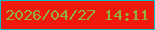 文字の大きさ：5、枠の色：0cbfbe、背景の色：ef190d、文字の色：91b03c 無料ブログパーツのブログ時計