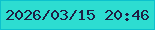 文字の大きさ：3、枠の色：0cc1cd、背景の色：2dddd1、文字の色：1f1f44 無料ブログパーツのブログ時計