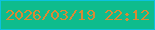 文字の大きさ：3、枠の色：0cc1df、背景の色：0ebc8d、文字の色：da8934 無料ブログパーツのブログ時計
