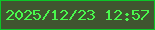文字の大きさ：3、枠の色：0cc528、背景の色：405530、文字の色：4af84d 無料ブログパーツのブログ時計