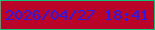 文字の大きさ：5、枠の色：0cc579、背景の色：b90329、文字の色：2719e7 無料ブログパーツのブログ時計