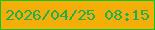 文字の大きさ：3、枠の色：0cc624、背景の色：f5ae05、文字の色：21ae4d 無料ブログパーツのブログ時計