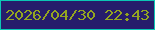 文字の大きさ：5、枠の色：0cc6b4、背景の色：261d6b、文字の色：94a520 無料ブログパーツのブログ時計