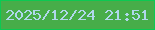 文字の大きさ：5、枠の色：0cc952、背景の色：47ad49、文字の色：b0d8eb 無料ブログパーツのブログ時計