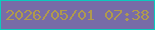 文字の大きさ：2、枠の色：0ccabd、背景の色：786ca7、文字の色：b09a4d 無料ブログパーツのブログ時計