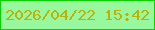 文字の大きさ：5、枠の色：0cce03、背景の色：97f89d、文字の色：bab10a 無料ブログパーツのブログ時計