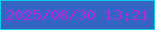 文字の大きさ：5、枠の色：0cceeb、背景の色：3565c3、文字の色：b52ae1 無料ブログパーツのブログ時計
