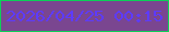 文字の大きさ：2、枠の色：0cd058、背景の色：7a4690、文字の色：5d3bfc 無料ブログパーツのブログ時計