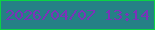 文字の大きさ：1、枠の色：0cd145、背景の色：258086、文字の色：7b32b9 無料ブログパーツのブログ時計