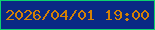 文字の大きさ：1、枠の色：0cd16f、背景の色：092984、文字の色：d48106 無料ブログパーツのブログ時計