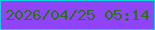 文字の大きさ：3、枠の色：0cd3da、背景の色：8f44f8、文字の色：2c701b 無料ブログパーツのブログ時計