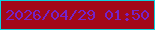 文字の大きさ：3、枠の色：0cd3de、背景の色：a20819、文字の色：7522c7 無料ブログパーツのブログ時計