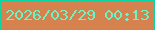 文字の大きさ：2、枠の色：0cd4a3、背景の色：d5824e、文字の色：6df2c3 無料ブログパーツのブログ時計