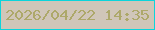 文字の大きさ：4、枠の色：0cd4db、背景の色：d0c6b9、文字の色：ada86a 無料ブログパーツのブログ時計